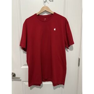Apple Store Employee T-Shirt Tee Red Cotton USA Mens‎ Xtra Large XL